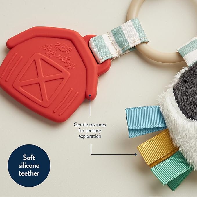 Itzy Ritzy Infant Toy & Teether - Itzy Pal Baby Teething Toy Includes Lovey, Crinkle Sound