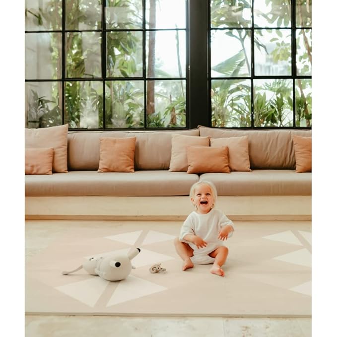 Toddlekind playmat - Prettier Puzzle Playmat (Kyte Mocha), 4 X 6 Feet (6 Tiles)