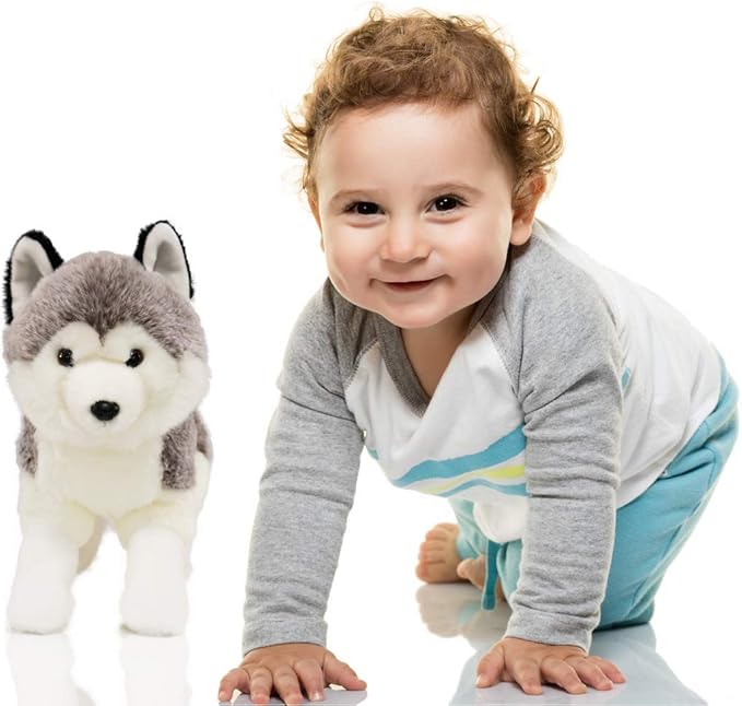 Ice King Bear Lifelike Siberian Husky Stuffed Animal - Plush Toy 13 Inches