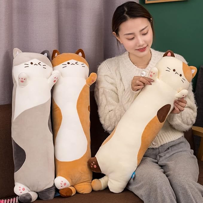 Long Plush Toy Cat Pillow Cute Plush Cat Toy Doll 90cm/35.4in)