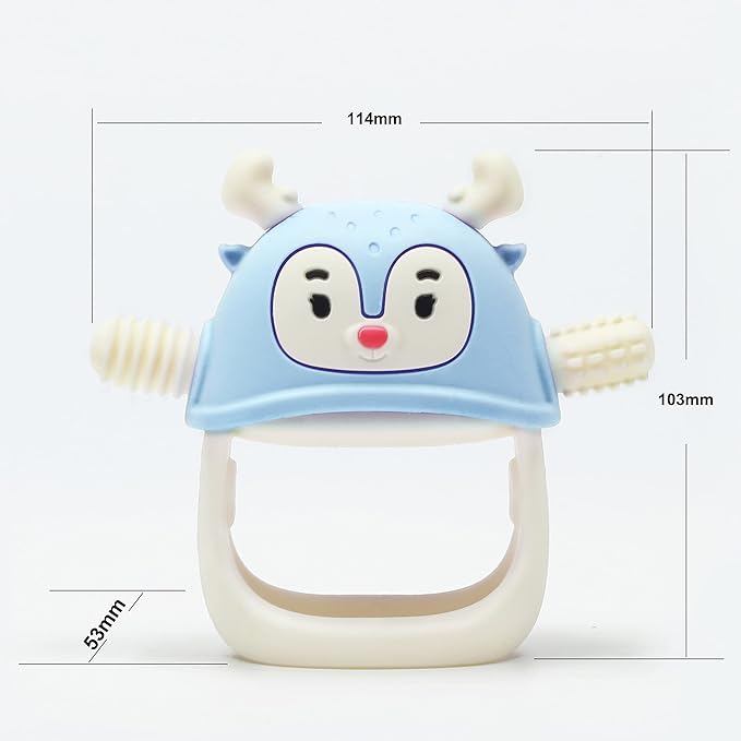 Smily Mia Penguin and Reindeer 2Pack Baby Teething Toys Gift 0-18Months Babies