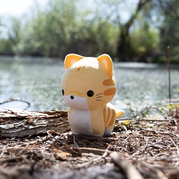 Bellzi Tabby Cat Cute Stuffed Animal Plush Toy - Adorable Soft Orange and White Cat Toy Plushies and Gifts