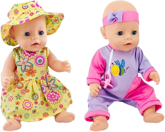 SOTOGO 20 Pieces Baby Doll Care Set Doll Feeding and
