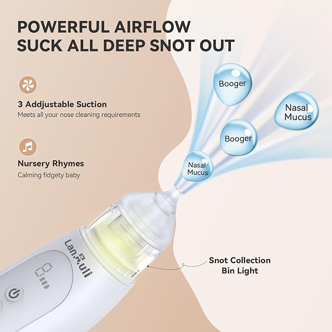 Hospital-Grade Nasal Aspirator for Baby, Automatic Toddler Nose Sucker