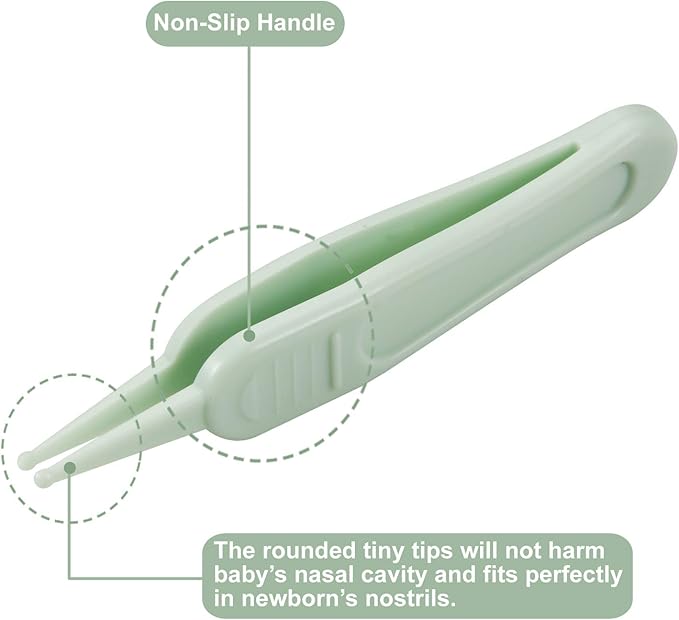 PandaEar Baby Nail Manicure Pedicure Grooming Care Kit (4 Pack)| Clippers Scissors File Tweezers | Newborn Infant Toddler Kids|1 Months Plus (Green)