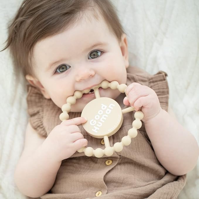 Bella Tunno Happy Teether ??Soft & Easy Grip Baby Teether Toy, Silicone Teether Ring to Help Soothe Gums
