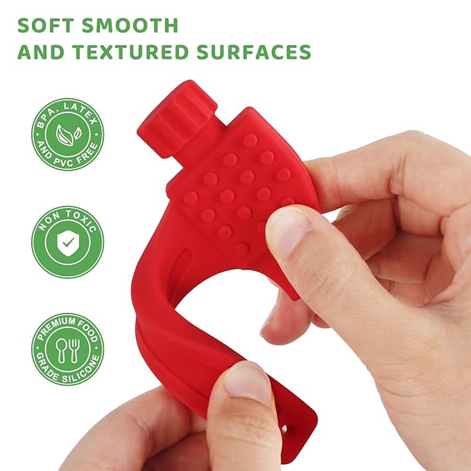 Fu Store Soft Silicone Teething Toys for Toddlers Infant Tools (2 Pack