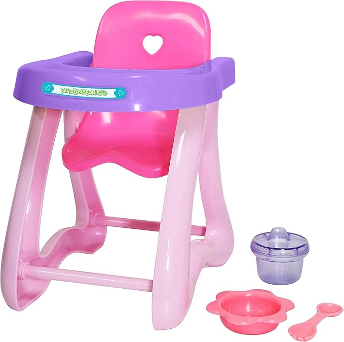 JC Toys Deluxe Doll Accessory Bundle | High Chair, Crib 11" | 11" La (81453)