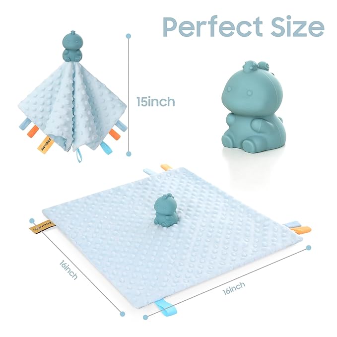 Dinosaur Security Blanket Soft, Dinosaur Baby Stuff Cozy Plush Snuggle