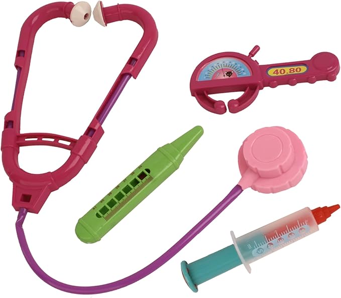10" Baby Doll Doctor Set for Kids- Toy Nurse Kit for Toddler, Little Girl – Playset Pack with Checkup Accessories & Newborn Doll in Unicorn Hospital Clothes