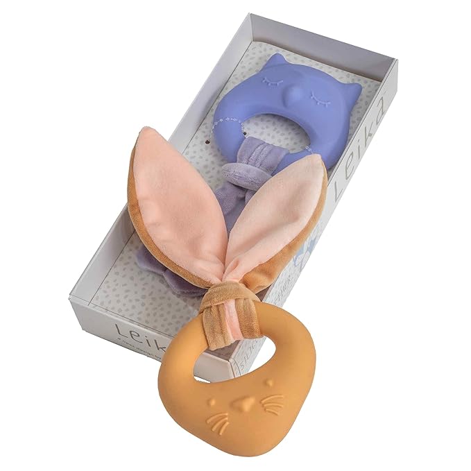 Mary Meyer Teething Toys Leika Silicone Baby Teether for Babies 0-12 Months, 9-Inches