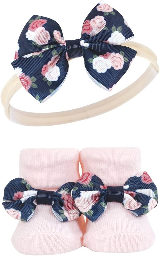 Hudson Baby Girl's Headband and Socks Giftset