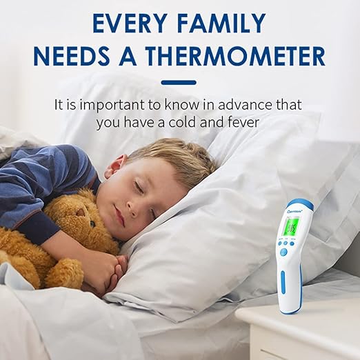 Berrcom Non Contact Infrared Thermometer Digital Forehead Thermometer with Fever 3 in 1 Contactless