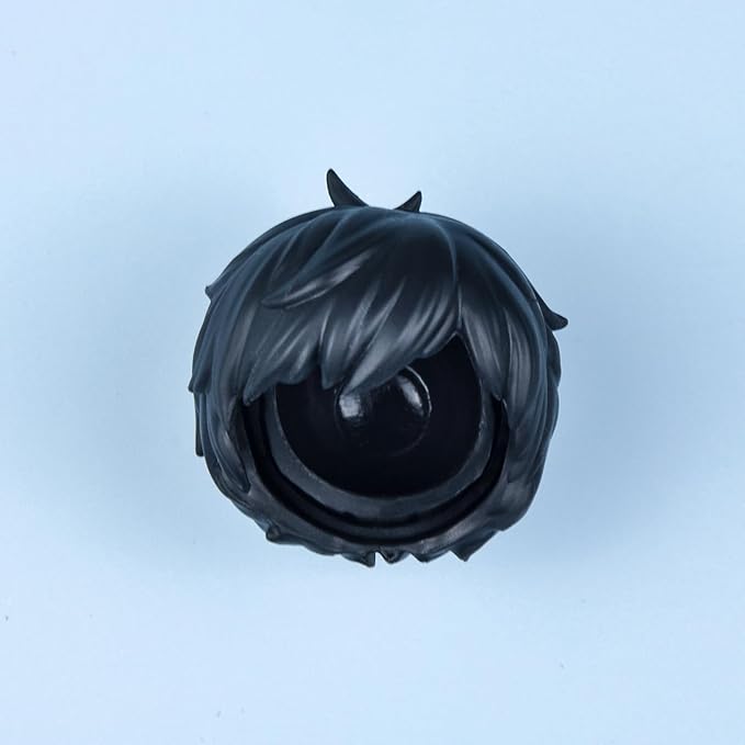 YMY No Makeup Doll Head DIY Blank GSC Face 1/12 Scale Head Doll Accessories for Obitsu 11(Boy-Black)