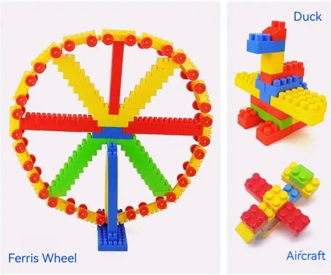 Baby Building Blocks, Kids Building Blocks Toys for 1 2 3 4 5 Year Old Boys Girls Toddlers 130 PCS