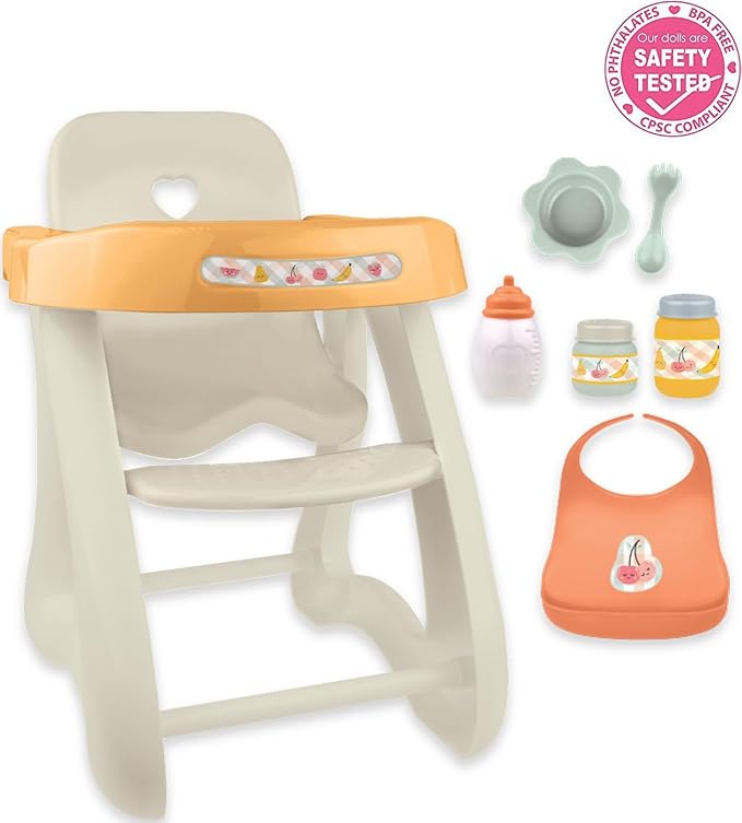 JC Toys - for Keeps Playtime! | Baby Doll High Chair 17" | 2| Earth