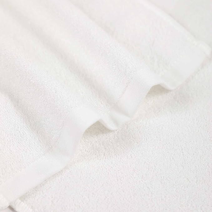 Baby Washcloths 6 Pack, 10x10 inch Heavenly Soft White Wash Cloths for Face and Body