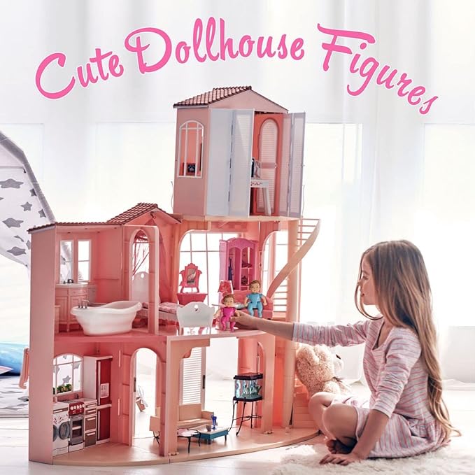 Beverly Hills Sweet Li'l Family Dollhouse People Action Figures Set