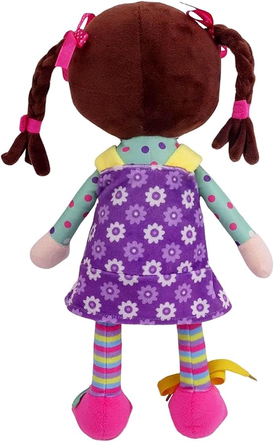 Sugar Snap Plush Doll for Toddlers Learn to Dress Montessori Toy - Dress Me Doll 2 3 15" -