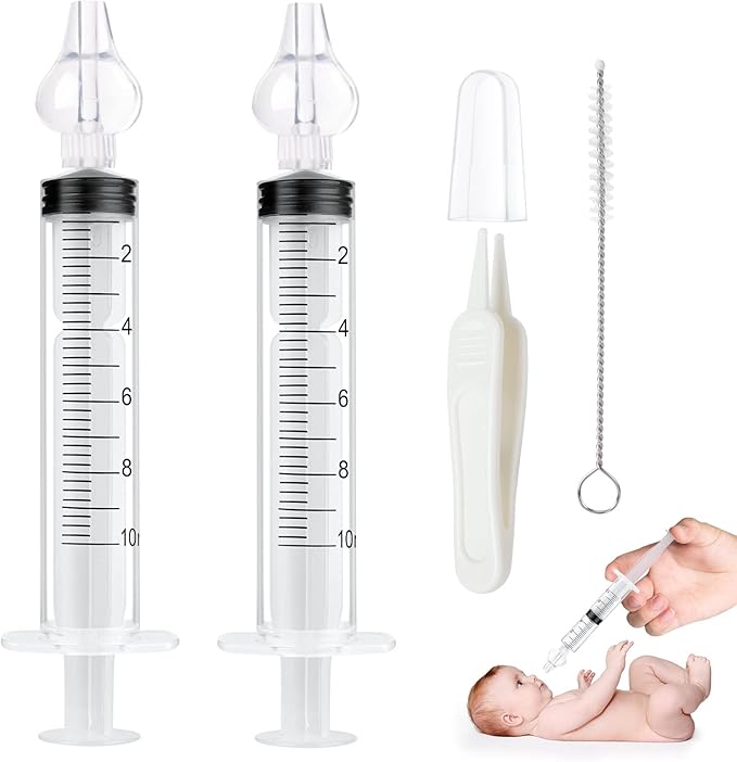 Baby Nasal Irrigator, 2PCS Nasal Syringe for Baby