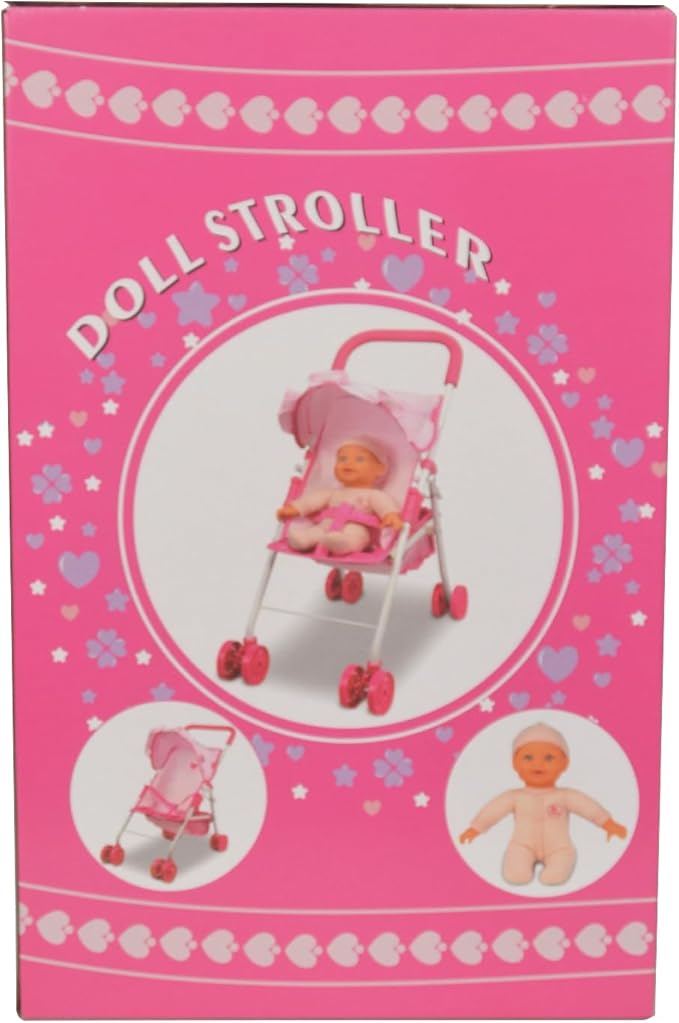 ANNIVIA Baby Doll Stroller Baby Doll Pram Baby Doll Carriage (DA004L Pink)…