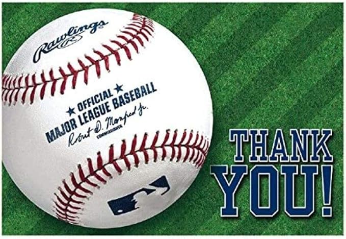 "Rawlings??Baseball Collection" Postcard Party Thank You Cards