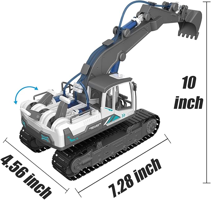STEM Building Block Assembly Toy Set for Kids 8-12 Years Old - 3-in-1 Hydraulically Powered Construction Toy Including Excavator, Crane, and Timber Loader,Stem Toys for Age 8-12 Boys&Girls