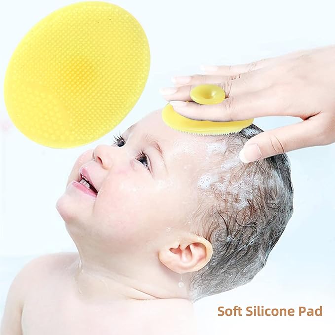 Baby Hair Brush and Comb Set (4-Piece) for Newborn - Wooden Baby Hairbrush Set,A Beechwood Brush, Baby Airbag Brush, Beech Handle Brush, and Prevent Cradle Cap Silicone Brush - Ideal Registry Gift