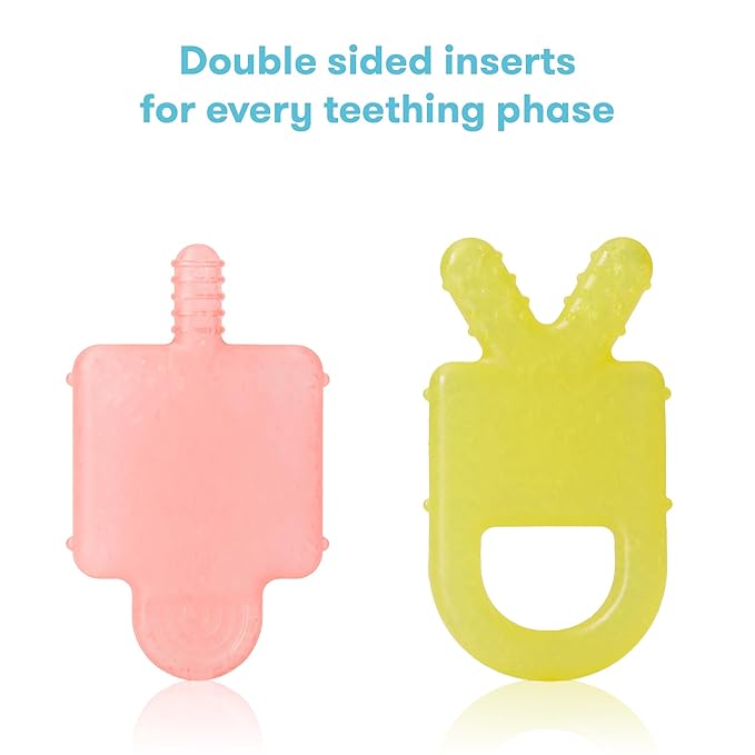 Frida Baby Teething Relief Not-Too-Cold-to-Hold Baby Teether | BPA-Free Silicone