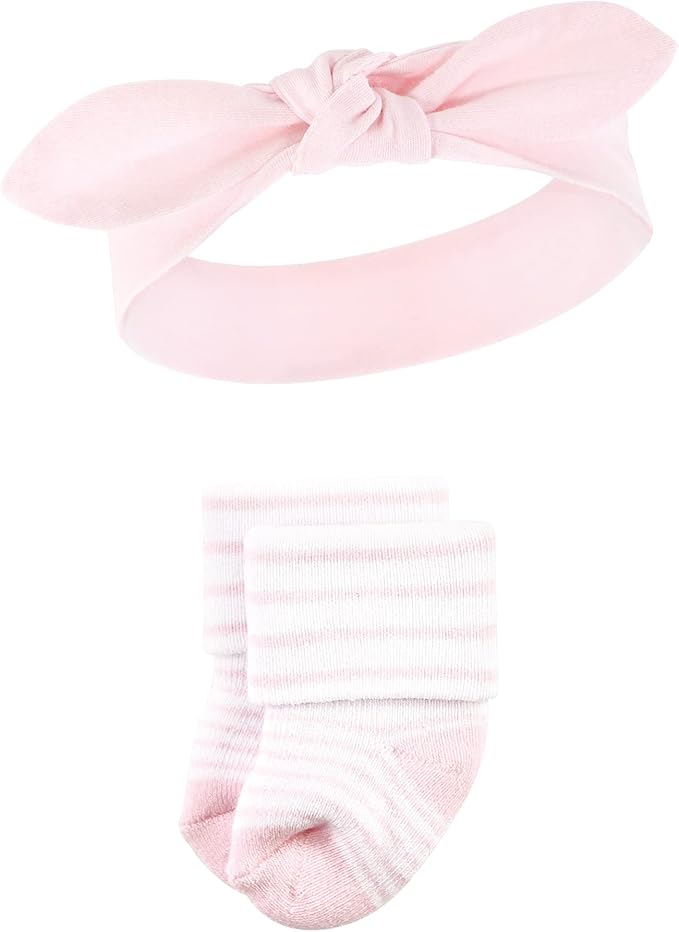 Hudson Baby baby-girls Headband and Socks Set