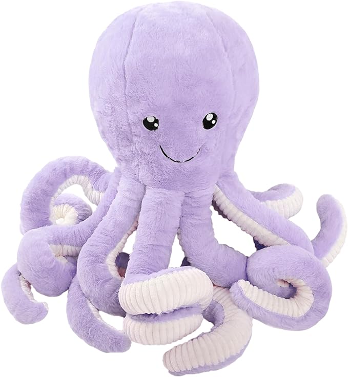 DENTRUN Octopus Stuffed Animals, Giant Octopus Plush Doll Play Toys for Kids Girls Boys Adults Birthday Xmas Halloween Present Stuffed Sea Animals Plushie 7/16/24/32 Inches, 5 Colors