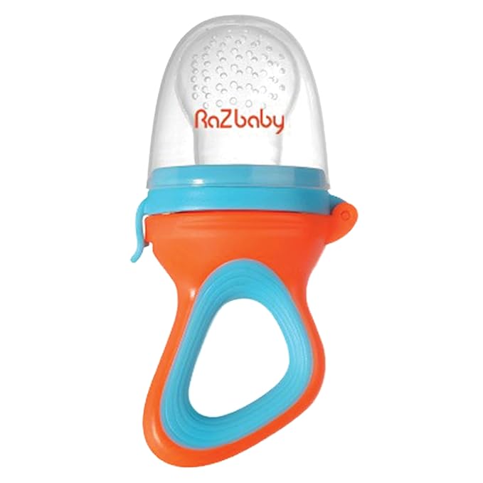 RaZbaby Baby Fruit Feeder/Food Feeder Pacifier, Infant Teething Toy Teether 6M+