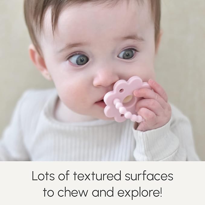Soothipop Silicone Pacifier Teething Toys for Babies 0-6 Months 12, 18 Months - (2 Pack) Pacifier Shaped Baby Teether