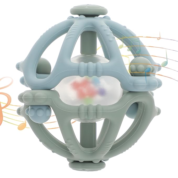 Stereo Rattle Teether, Sensory Teething Toys for Baby