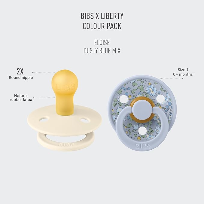 BIBS Liberty Pacifier | 2 Colour Natural Rubber Latex Soothers