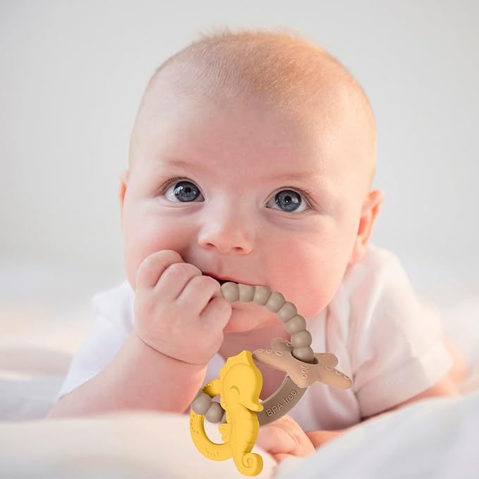 Silicone Teethers for Babies 0-6 6-12 Months Baby Teething Toys