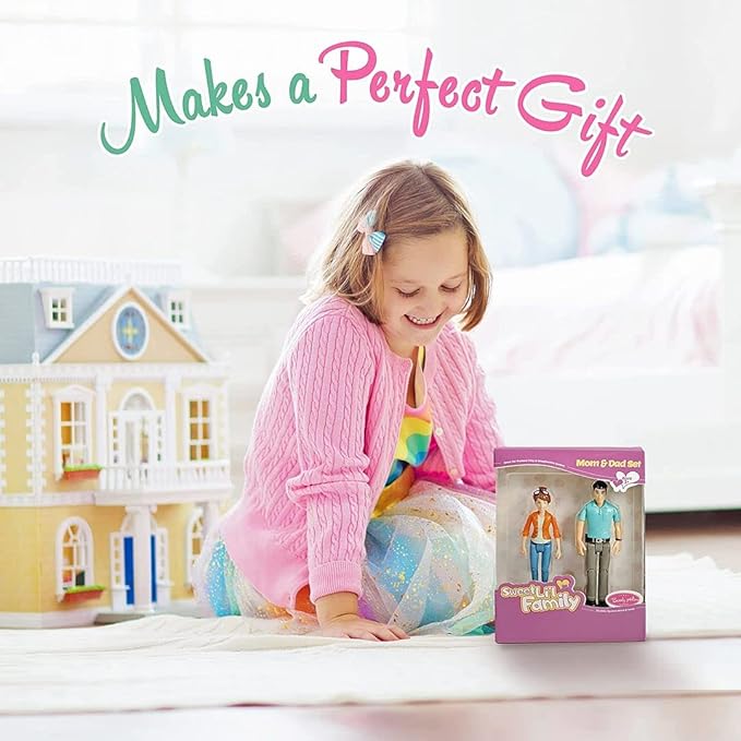 Beverly Hills Doll Collection TM Sweet Li'l Family Dollhouse People 2 Action