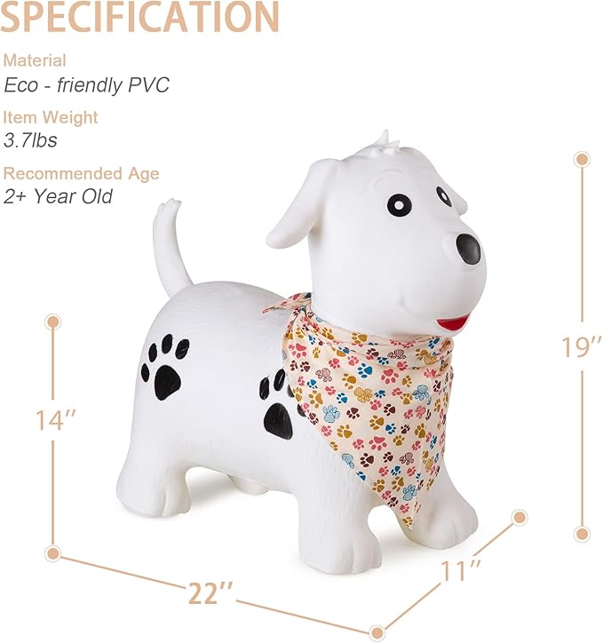 INPANY Bouncy Dog Hopper Toys for Toddlers-Hopping/Bouncing/Bounce Horse, Jumping Horse