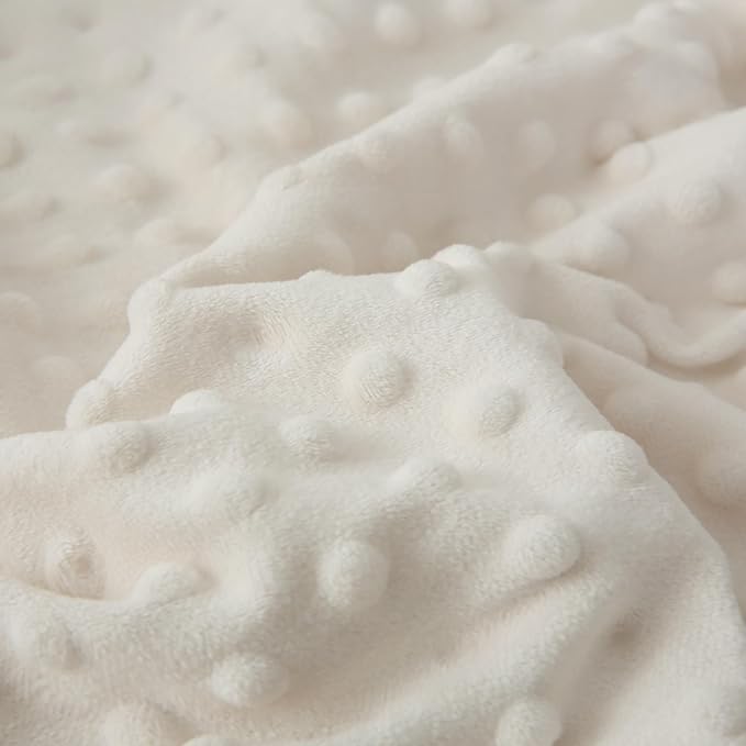 DaysU Baby Blankets for Girls with Muslin Cotton Front and Dotted Fleece Back, Silky Micro Super Soft Plush Newborn Baby Blankets Unisex 30x40 inches