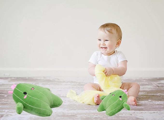 BABOLI Cuddly Cactus Stuffed Plant Animal with Smile Face and 10 Inches