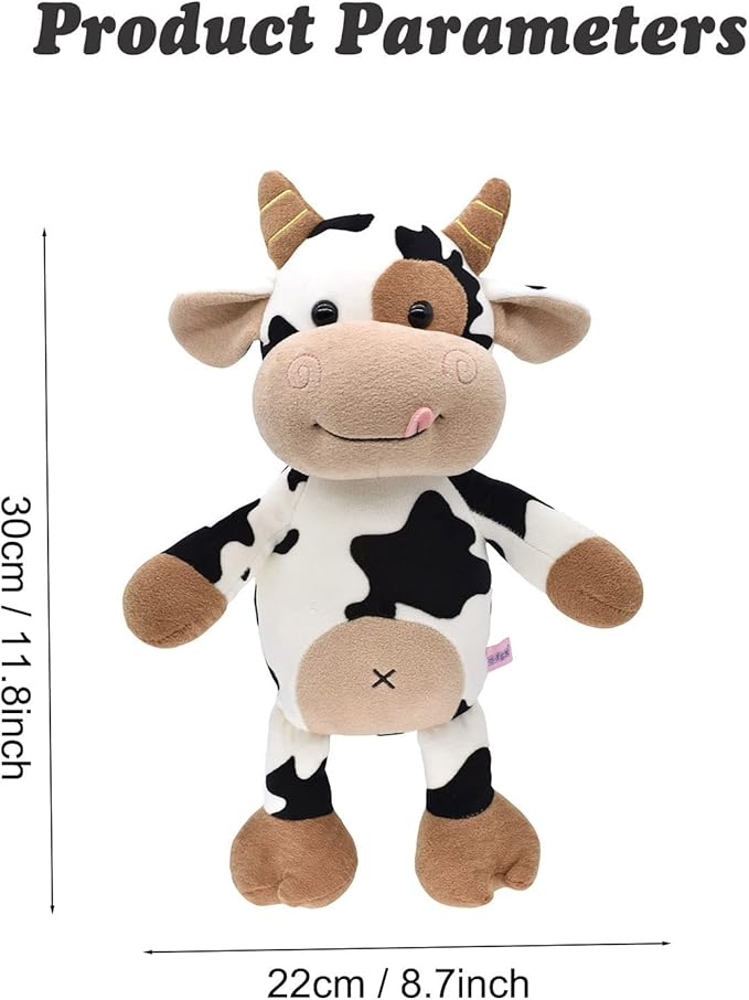 HWD 12'' Soft Cow Plush Dolls Stuffed Animals Toys Gifts for Kids, Toddler (Style_2/11.8 inch)