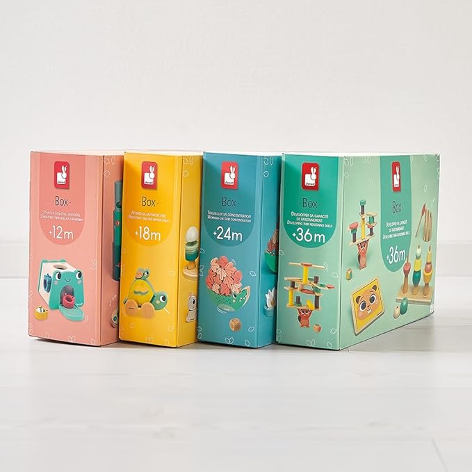 Janod Toy Box - 4 Piece Subscription Learning Set 36 Months+ J04066