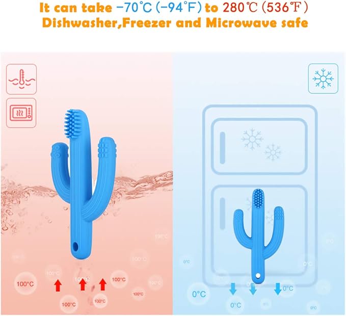 Cactus Teether, Baby Teething Toys for Babies 0-6 Months 6-12 Months