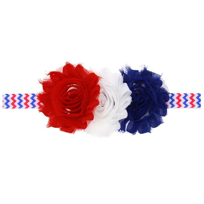 BBTDIN Patriotic Flower Baby Headband 4th of July Flower Hair JHN45 (A6)
