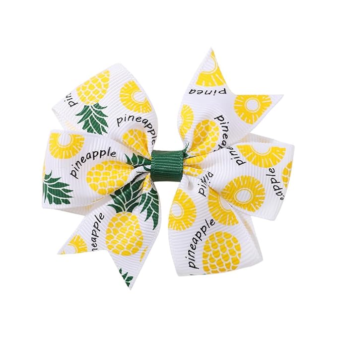 Baby Girls Pineapple Bow Headband Pineapple Hair Clips Pin Pineapple BBG43 (Bow-B0)