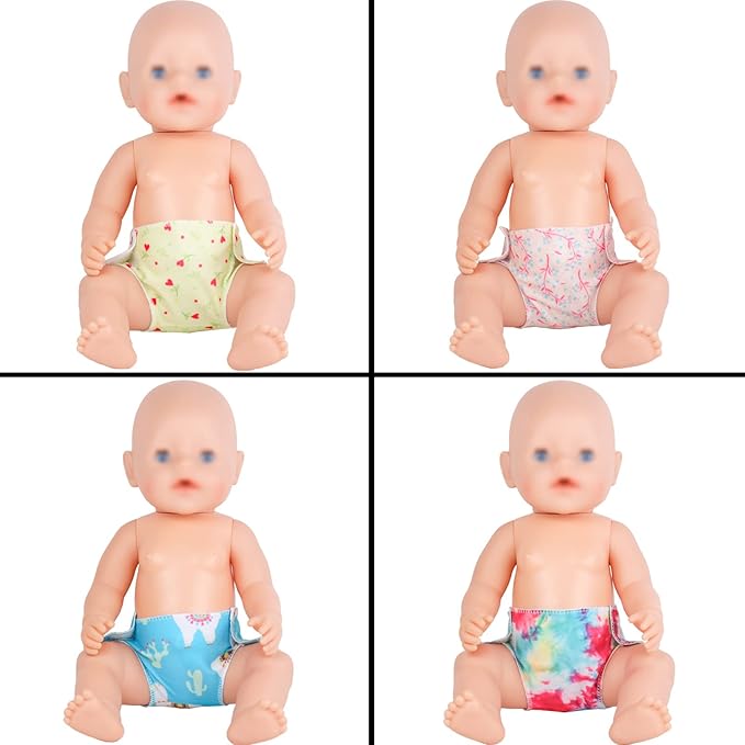SOTOGO 10 Pieces Doll Diapers Doll Underwear Doll Underpants Doll 14-18 Inch