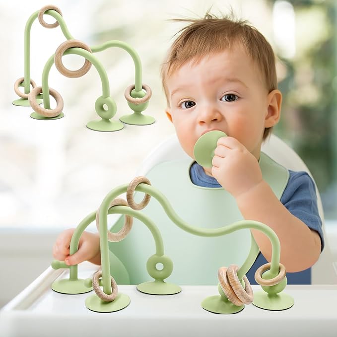 Baby Sensory Teething Chew High Chair Suction Toys for Infant 6 12 18 24
