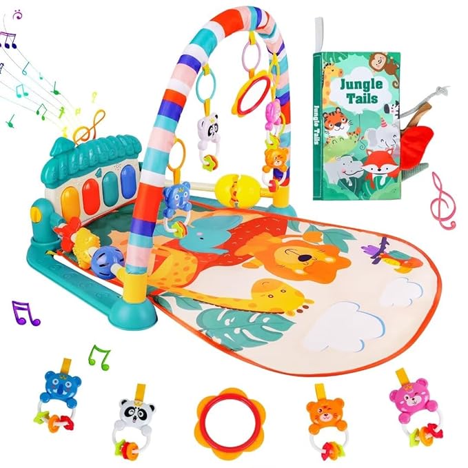 Baby Gyms Play Mats, Baby Play Gym Floor Play Mat 0-3-6-12 Months