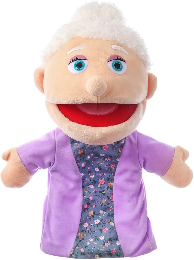 1 Pcs Family Hand Puppets 12 Inch Grandparents, Mom & Dad