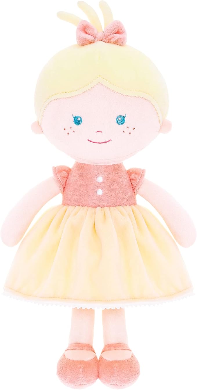 Onetoo Soft Baby Doll for Girls Plush Rag Doll Sleeping 14"